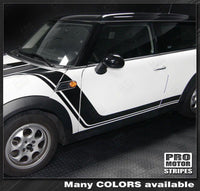 2008 2009 2010 2011 2012 2013 2014 Mini Cooper hood
 side
 door
 rocker panel Decals Stripes 122551585432-3