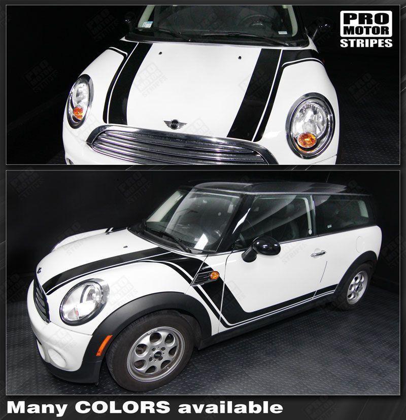 Mini Cooper 2008-2014 Clubman Hood & Side Rocker Stripes 152588450868 ...