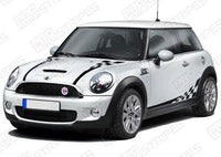 2008 2009 2010 2011 2012 2013 2014 Mini Cooper hood
 side
 trunk
 door
 rocker panel Decals Stripes 122551585486-1