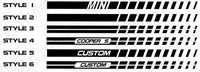 2008 2009 2010 2011 2012 2013 2014 Mini Cooper side
 door
 rocker panel Decals Stripes 132229430456-3