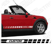 2008 2009 2010 2011 2012 2013 2014 Mini Cooper side
 door
 rocker panel Decals Stripes 132229430456-1